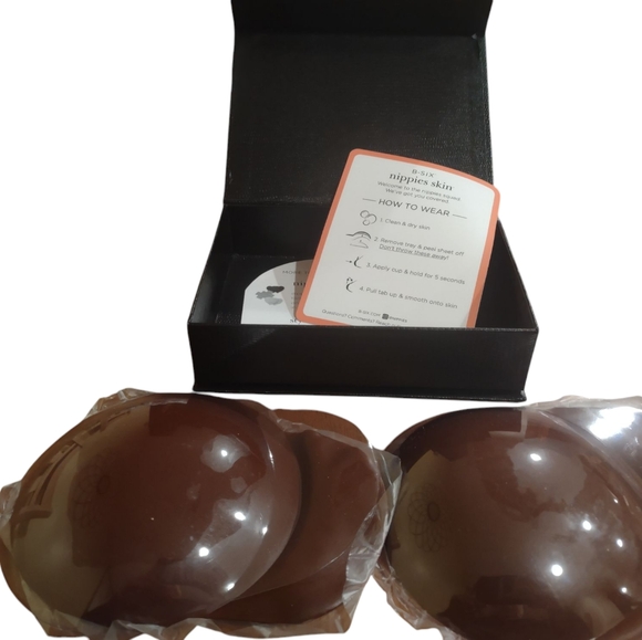Nippies B-six Brand Adhesive Bra - New In Box - Color:Brown - Picture 1 of 3